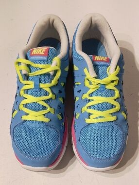 NIKE DUAL FUSION RUN 2 ladies/girls multicoloured sport trainers size 6,5